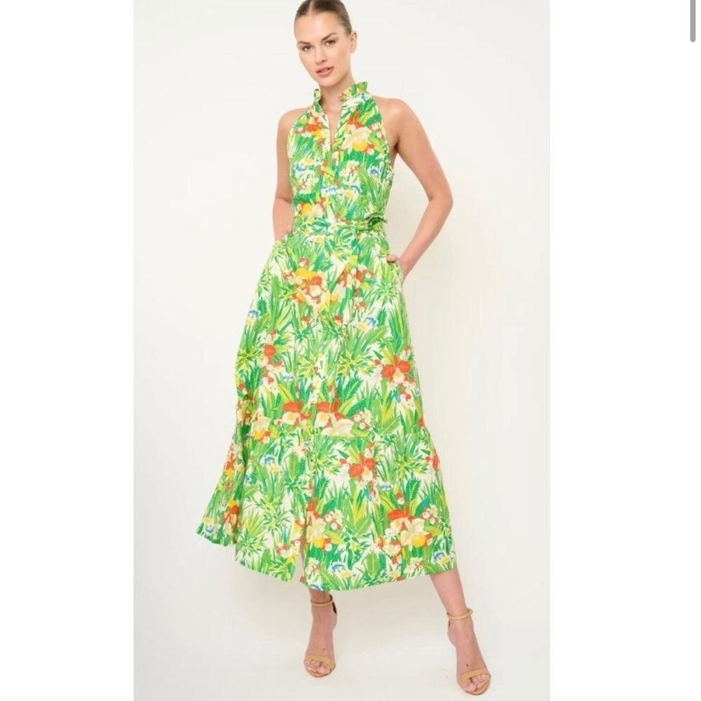 Flora Bea Fawn Maxi Dress - Tahiti Size M
